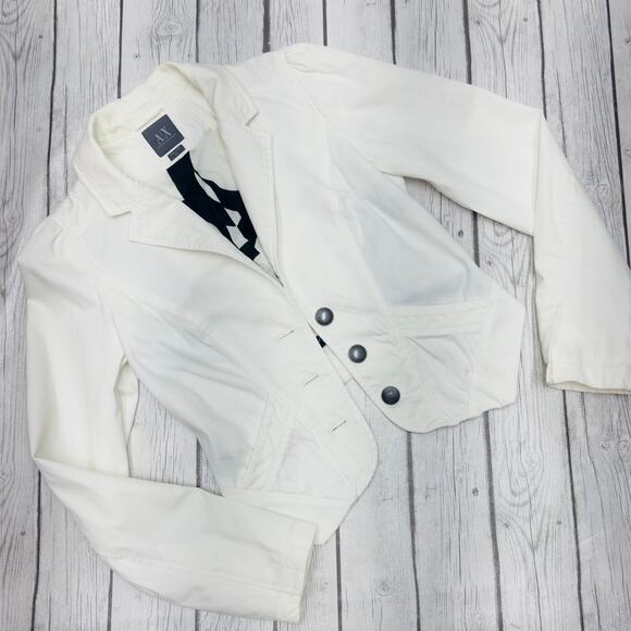 Armani Exchange Cropped Blazer Size XSmall - Picture 1 of 4